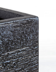 Set of 3 Tall Black Graffiti Vases