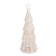 Glass led tree with white star cm ø9,5h26