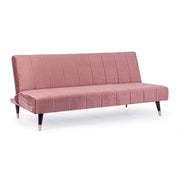 Three seater pink reclining sofa bed