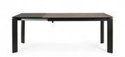 Gray and black extendable table