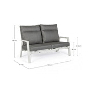 2 seater reclining sofa for outdoor use 152x81x98h cm
