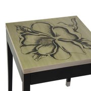 Black metal/copper lantern cmø13h16,5