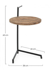 Walton wooden and steel coffee table cm 38 x 44x 63 h