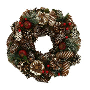 Crown covered in snow with berries and green flowers cm ø30h7,5