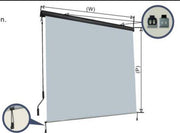 Outdoor beige aluminum roller blind, manual 120 x h 250 cm
