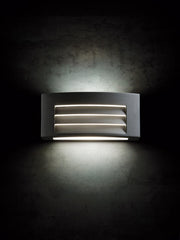 Aluminum Die-Cast Wall Sconce with Opal Diffuser - Warm White Light - 10W - 840 Lumens - IP54 Graphite