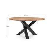 Brandon FSC Wood Table for Outdoor diam. 150 cm x h77.5