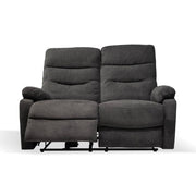 Dark Grey 2-Seater Sofa with 2 Electric Recliners - 145cm x 92cm x 109cm