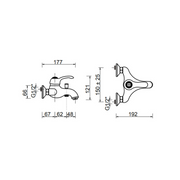 Chrome Mixer for Bologna Bathtub