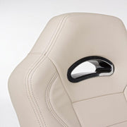 Office armchair upholstered in Boneville Beige leather