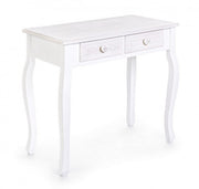 Classic console in wood 2 drawers Charlene white
