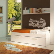 Single bed 1004 Blanco with pull-out drawer