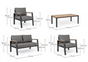 Belmar garden lounge set natural - anthracite