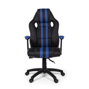 Office armchair with blue leatherette Spider armrests