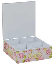 Wooden flower holder with glass 1 place cm14h16