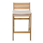 Wooden stool with garden cushions cm 44 x 53 x h 64-85