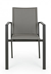 Chair with armrests Anthracite Beige KONNOR 56,2x60x h88 cm