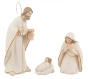 4x Celestial White Nativity Set H25