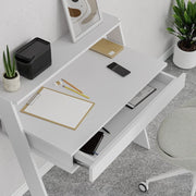 Cowork white wall desk with drawer 94 cm.