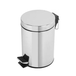 5 Liter Chrome Steel Bathroom Bin.