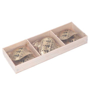 Metal decoration pack of 6 gold cm22x8h2,5