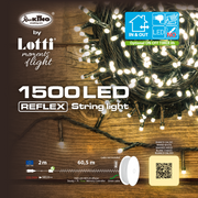 Linear chain 1500 LED warm white L 60.5m in reel