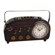 Round black metal clock cm33x7x22,5