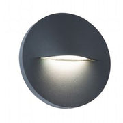 Round Aluminum Cast Wall Light with Satin Diffuser - 3W, 340 Lumens, Warm White