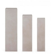 Set of 3 square columns, dove gray Melange garden furniture