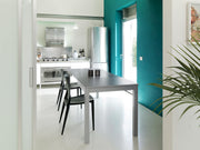 Extendable table in light gray melamine 130/210x80x76h cm