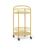Yellow Ocher steel bottle trolley