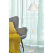 Geo ASZ1043 floor lamp with white fabric lampshade