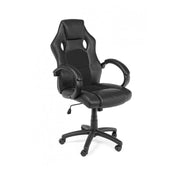 Office armchair with black leatherette Racing bracelets