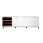 White oak 3-door sideboard 200x35xh.64.5 cm