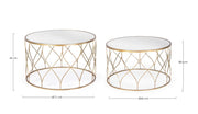 Set of 2 Elenor metal coffee tables