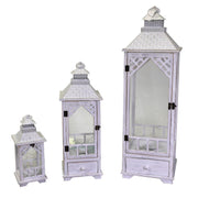 Lantern wood metal 1-3 bleached square cm32x32h101