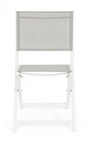 Hilde white folding chair for outdoor use