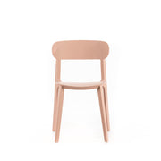 Antique pink polypropylene chair 48x52x77,5h cm