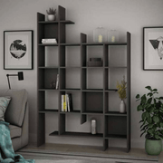 Manco anthracite bookcase 6 shelves 122x25.5x188H