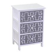 Gianna chest of drawers white gray 3 drawers cm40x29h58