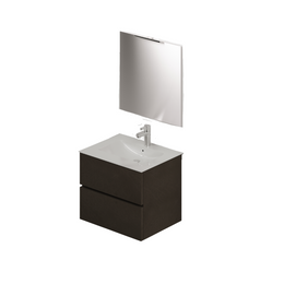 Bathroom composition of 60 mud color H54x61x46cm