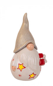 6x Cheerful White C Santa