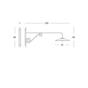 Applique Lunga Grande line antique graphite