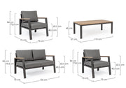 Belmar garden lounge set natural - anthracite