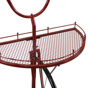 Red bicycle metal design shelf 64 x 33-38 x h81 cm