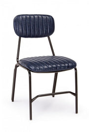 Vintage blue Debbie chair in eco-leather