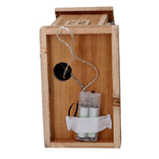 Wooden house with natural led cm19x12h30,7