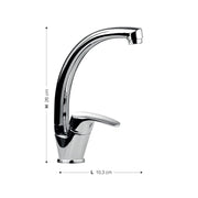Kitchen mixer tap with chrome finish steel barrel h.26x10.3 cm