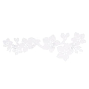 White flowers 4-seater metal hanger cm60x20,5x4