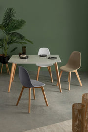 Michelangelo white wooden table 120 x 80 cm